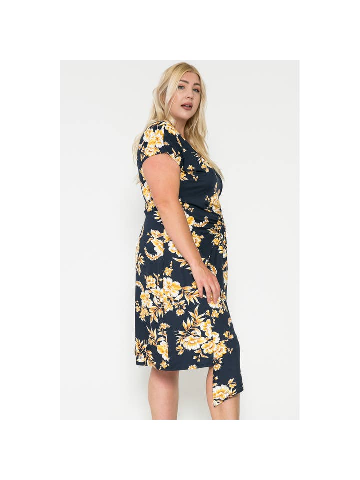 Curvy Flora Midi Dress