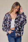 Soft Collared Animal Print Sweater
