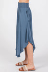 Smocked Midi Skirt