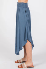 Smocked Midi Skirt