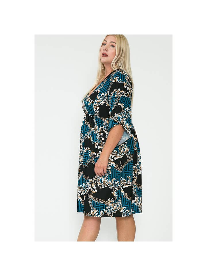 Curvy Kimono Midi Dress