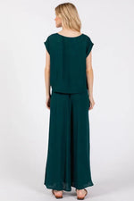 Woven Round Neck Boxy Top