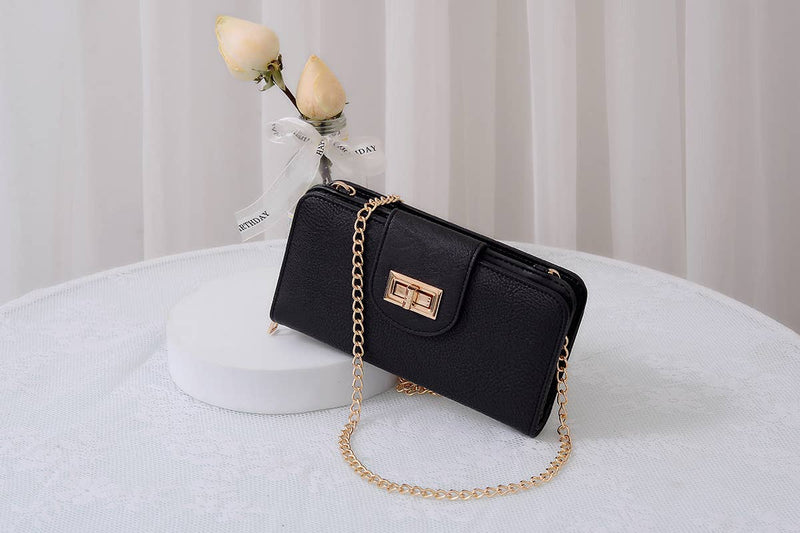 Turn Lock Crossbody Wallet