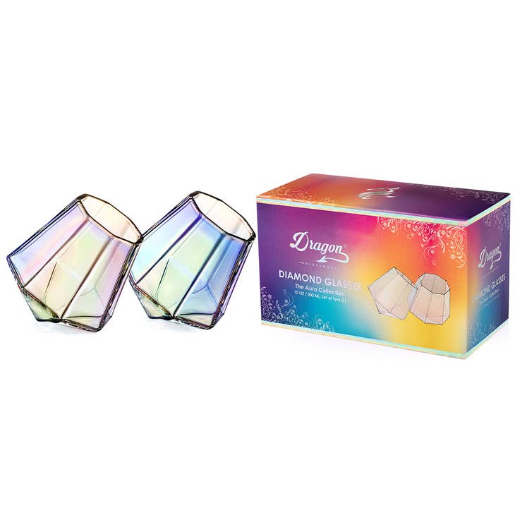 Diamond Whiskey Glasses -Aura