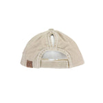 Distressed High Pony Cap with Glitter Star