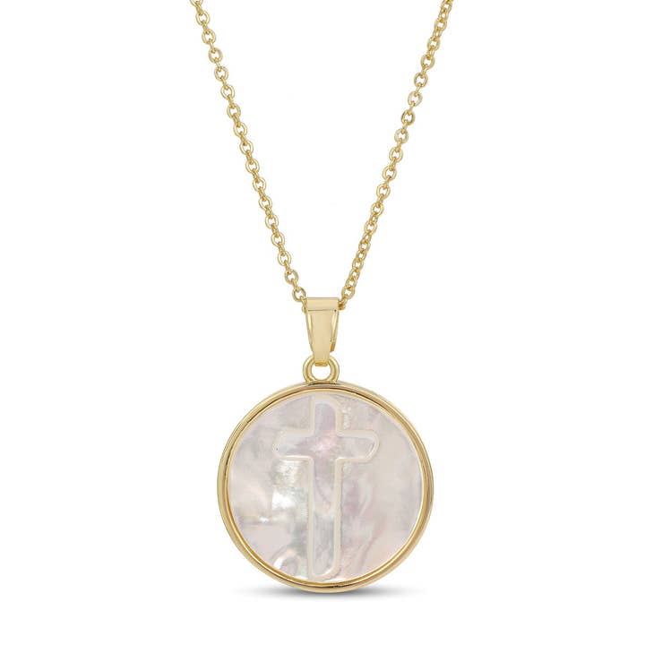 God Hold Us, Shell Etched Necklace