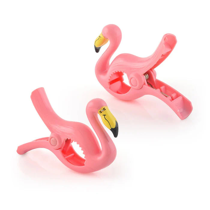 Flamingo Towel Clips Set