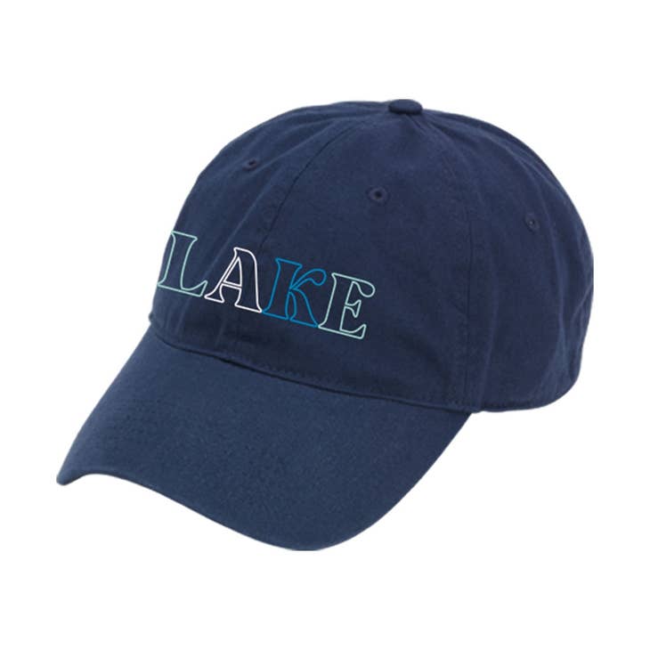 Lake Embroidery Navy Cap