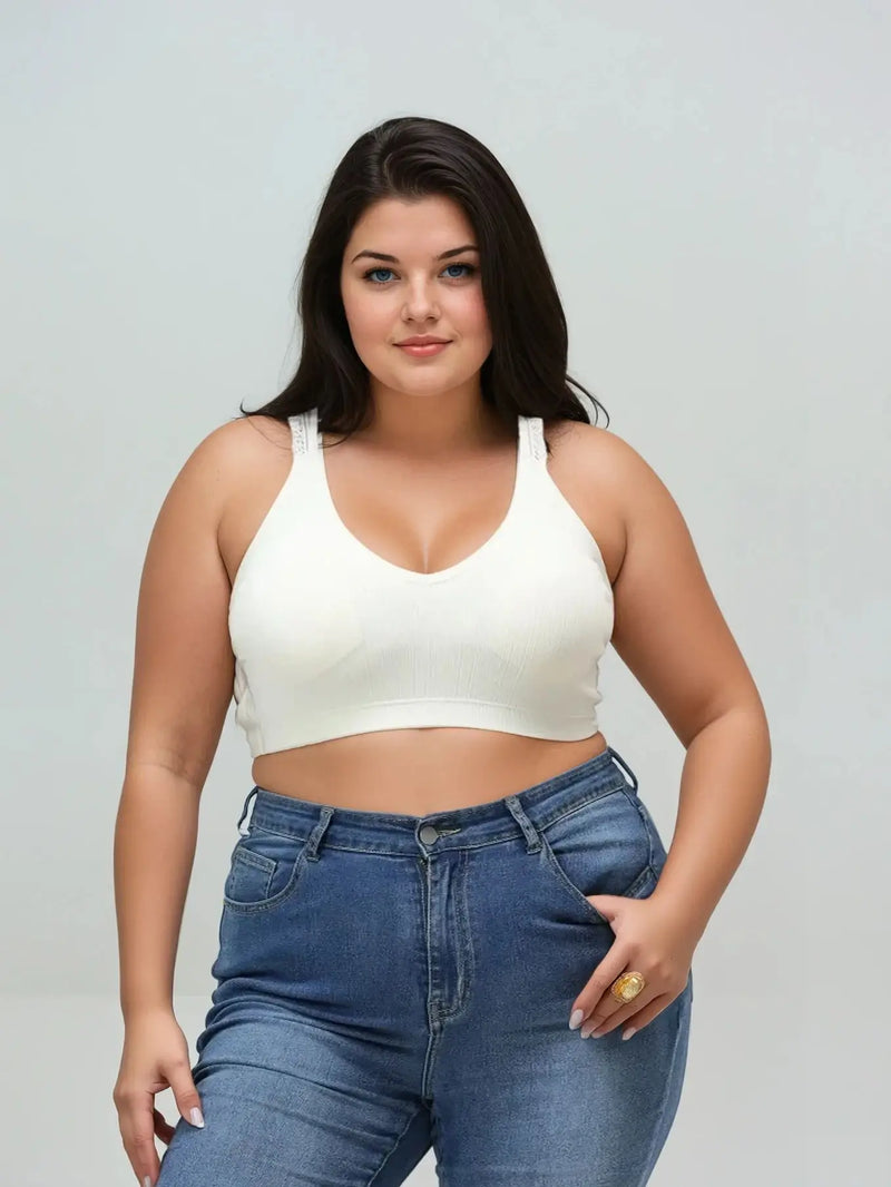 Lace Racerback Bralette - PLUS
