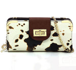 Turn Lock Crossbody Wallet