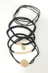 BOHO KNOT BRACELET HAIR TIES |  Black
