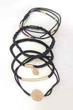 BOHO KNOT BRACELET HAIR TIES |  Black