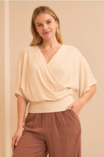 Ribbed Wrap Top