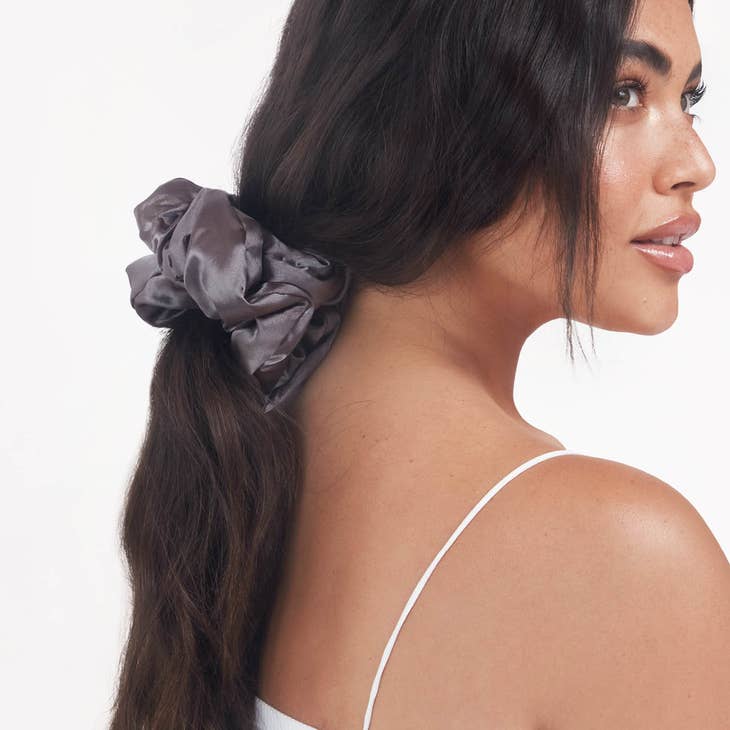 Satin Sleep Pillow Scrunchies - Black/Gold