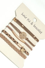 BOHO KNOT BRACELET HAIR TIES |  Black