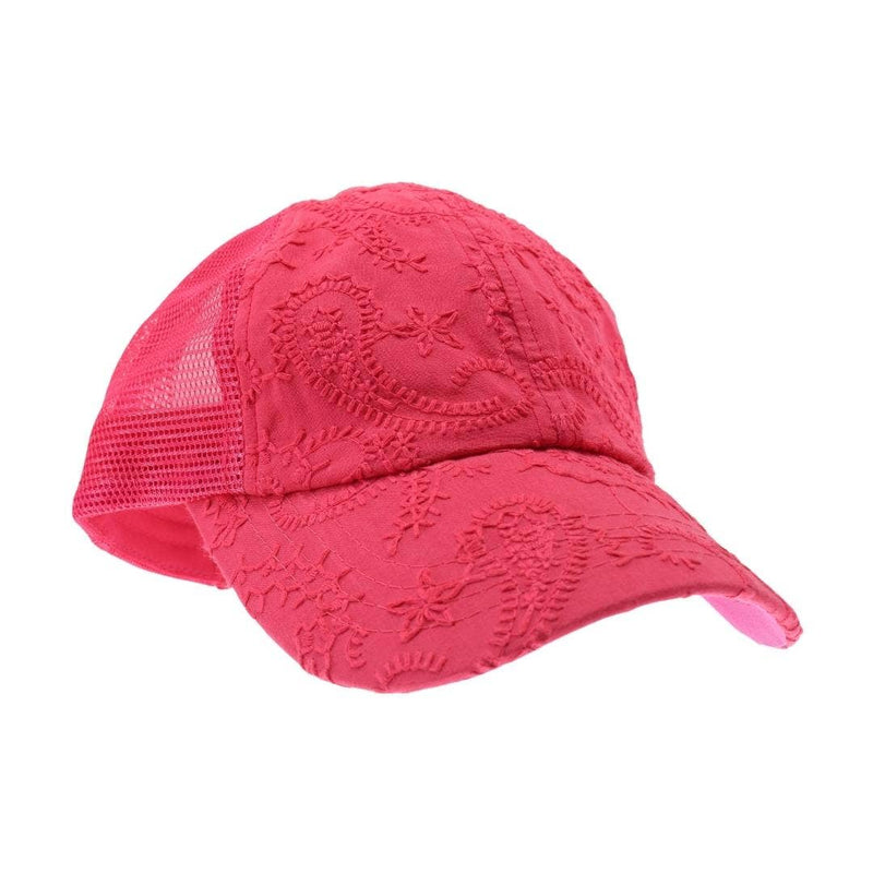 Embroidery Criss Cross High Pony Cap