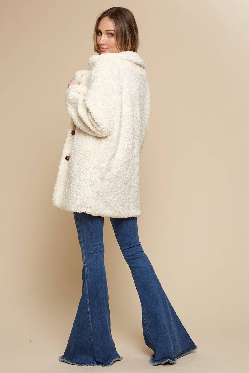OVERSIZED TEDDY JACKET WITH POCKETS