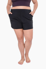 Shorts with Curved Hemline