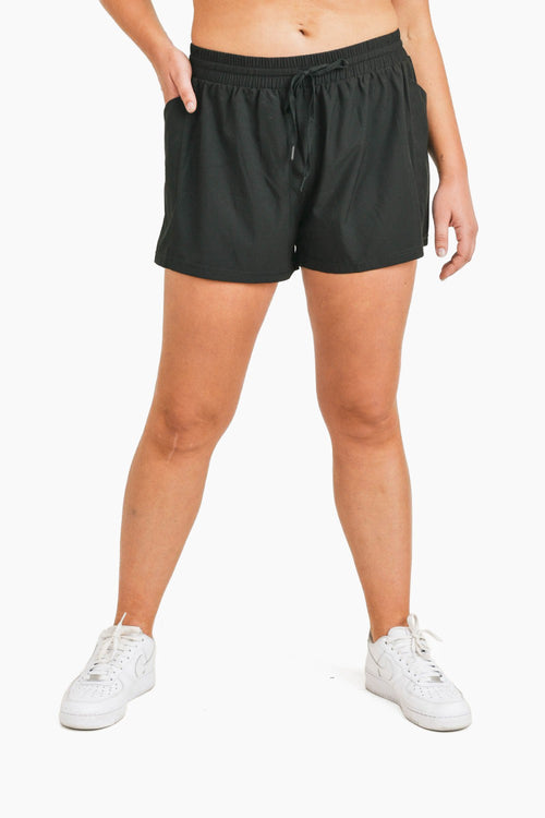 Curvy Drawstring Pocket Shorts