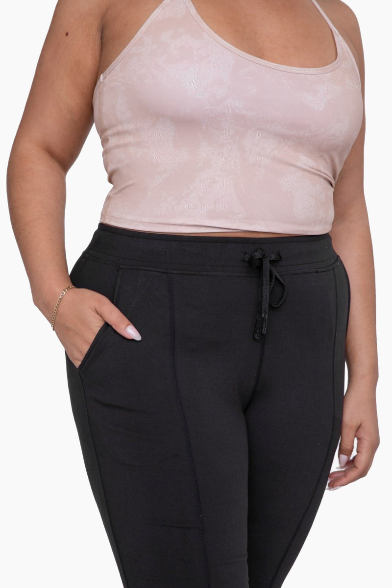 CURVY Slim-Fit Paneled Joggers