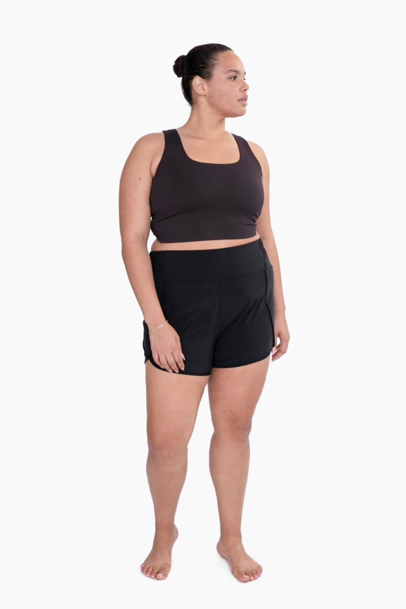 CURVY Highwaist Athleisure Split Shorts
