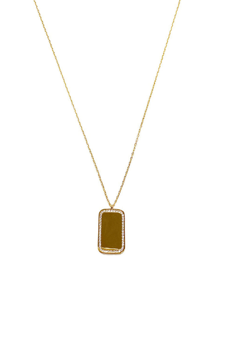 Ali ID Tag Pendant Short Necklace