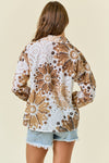 Floral Eyelet Button Blouse