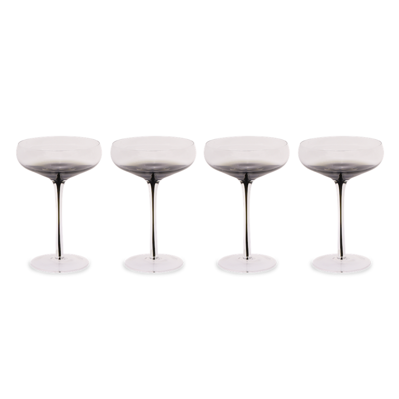 Hotel Collection Smoke Stem Coupe Glasses