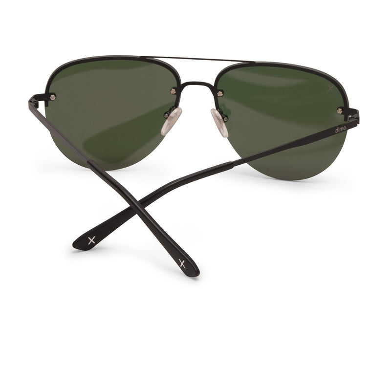 Clenega Matte Black Pink Lens Sunglasses