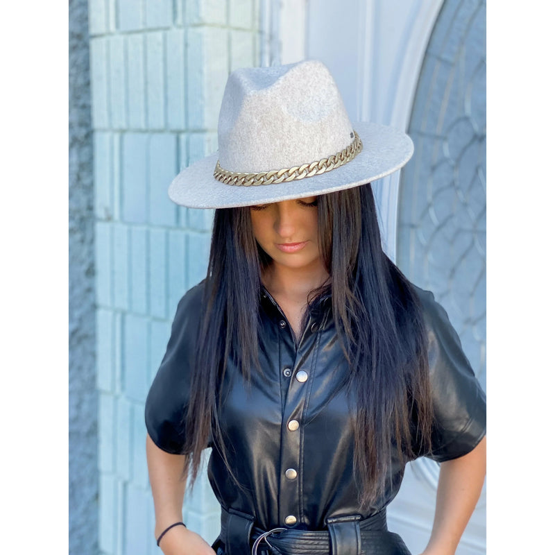 C.C. Beanie Chain Trim Panama Hat