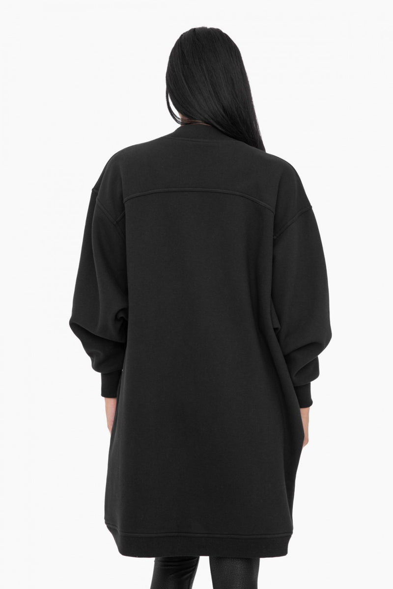 Fur Lined Open Front Cardigan