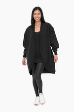 Fur Lined Open Front Cardigan