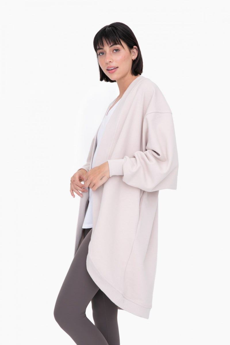 Fur Lined Open Front Cardigan