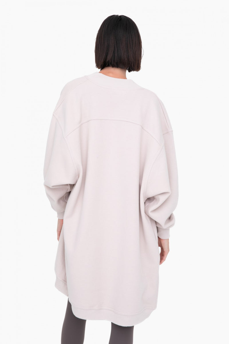 Fur Lined Open Front Cardigan