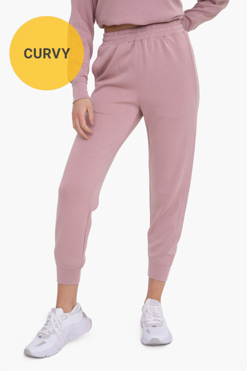 Curvy Elevated Contrast Seam Joggers