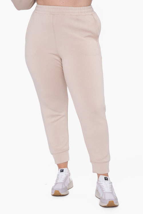 Curvy Elevated Contrast Seam Joggers
