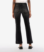 KUT Kelsey Black Wash High Rise Denim