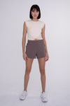 Shorts with Curved Hemline
