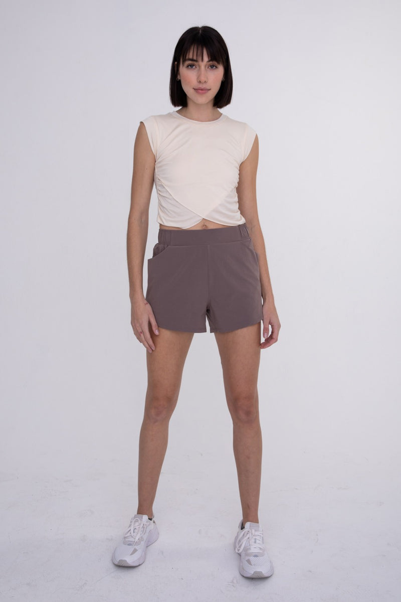 Shorts with Curved Hemline