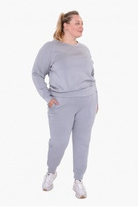 Curvy Elevated Contrast Seam Joggers