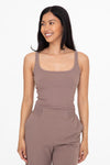 Square Neck Ribbed Tank