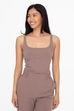 Square Neck Ribbed Tank