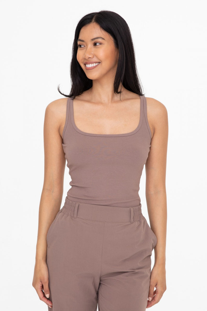 Square Neck Ribbed Tank