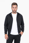 Mens Sleek Knit Zip Up Performance Hoodie