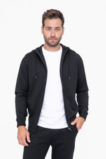 Mens Sleek Knit Zip Up Performance Hoodie