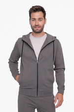 Mens Sleek Knit Zip Up Performance Hoodie