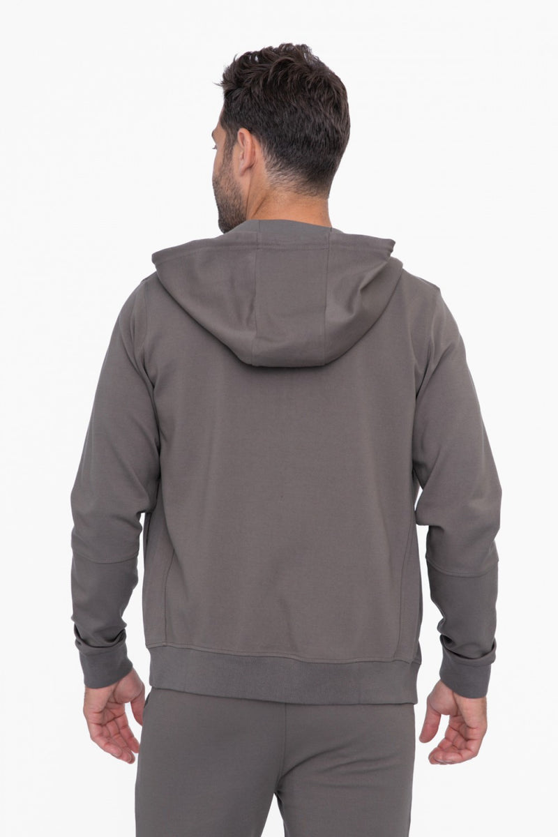 Mens Sleek Knit Zip Up Performance Hoodie