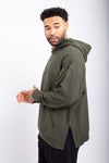 Hoodie Sweatshirt with Side Split