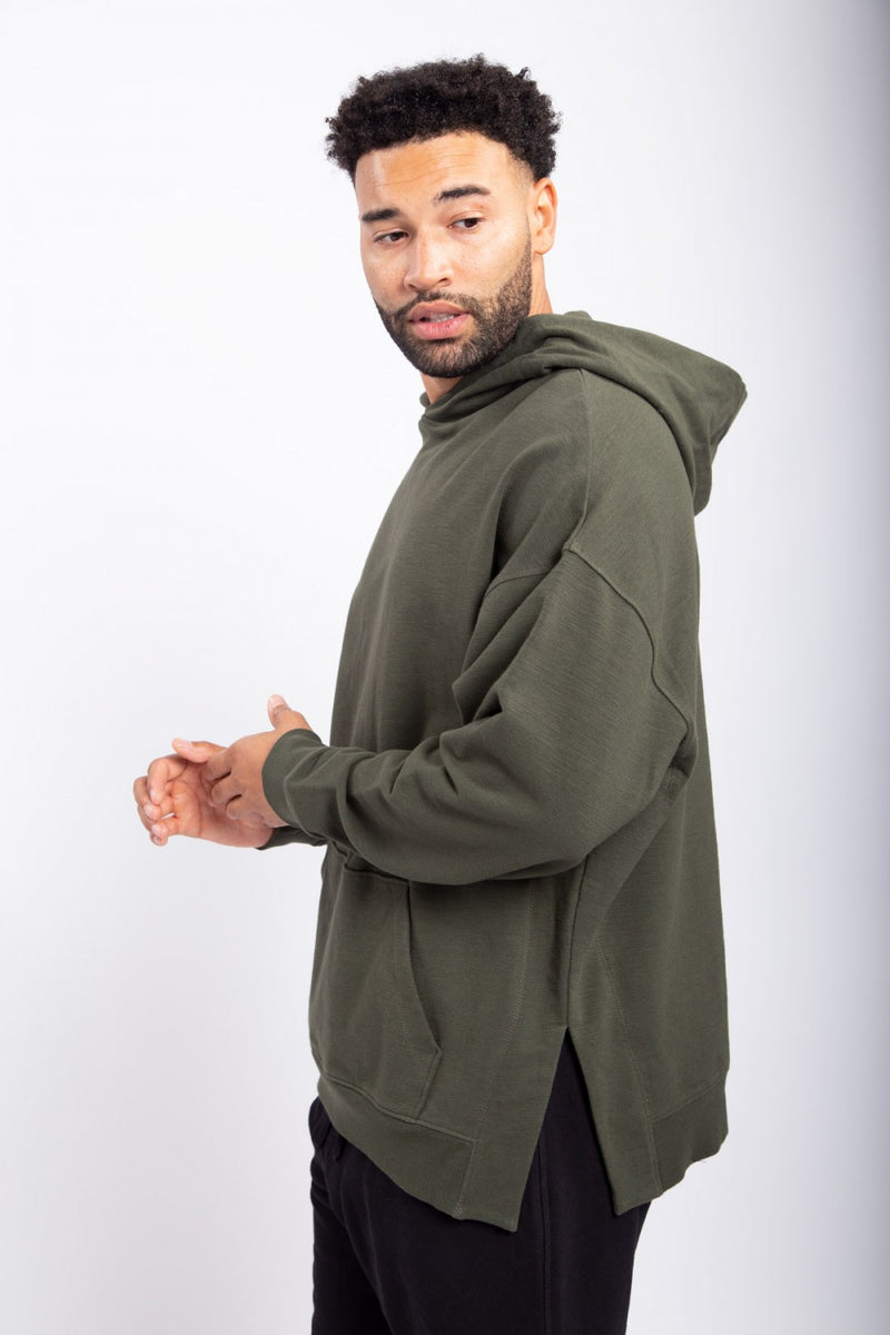 Hoodie Sweatshirt with Side Split