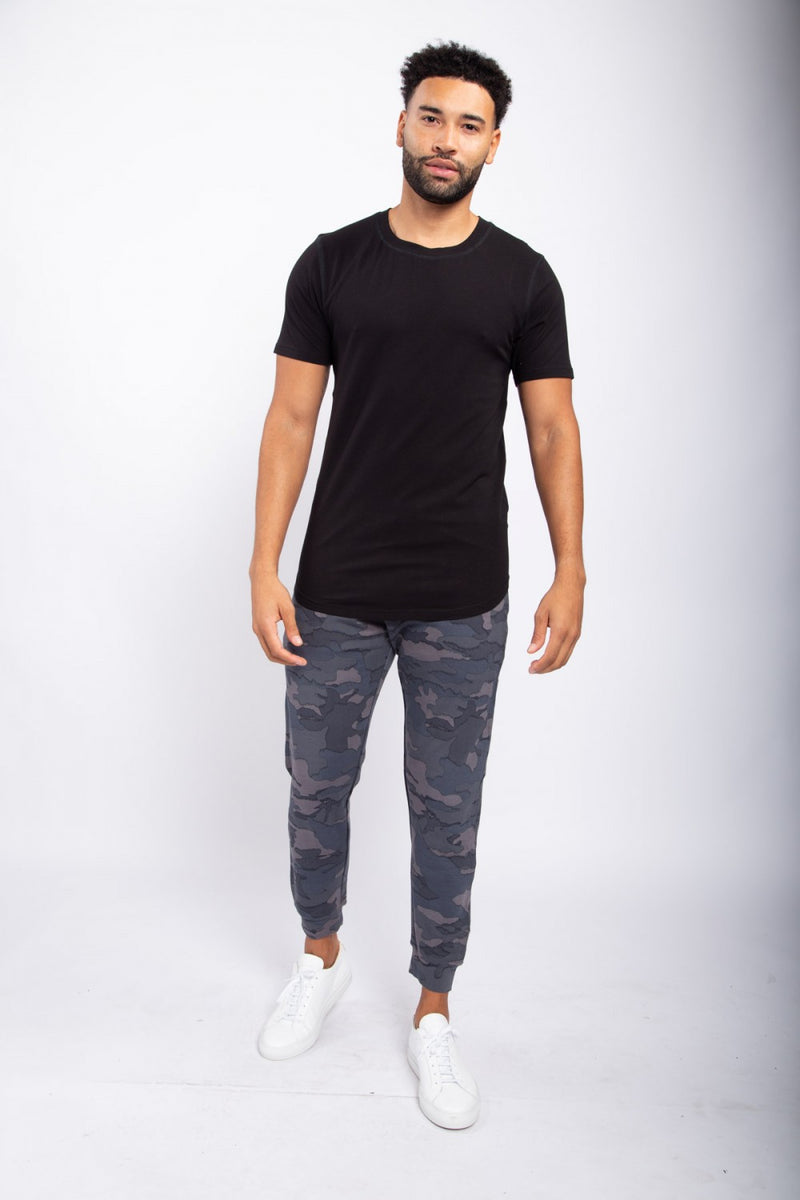 Men's Tee with Curved Hem